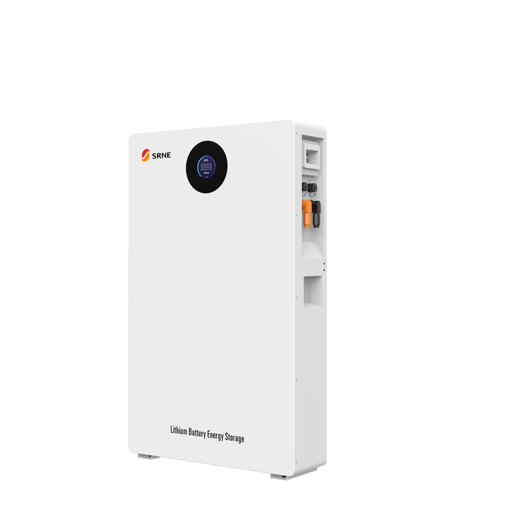 SRNE 5.12kWh 51.2V 100Ah LiFePO4 lithium battery with LCD display