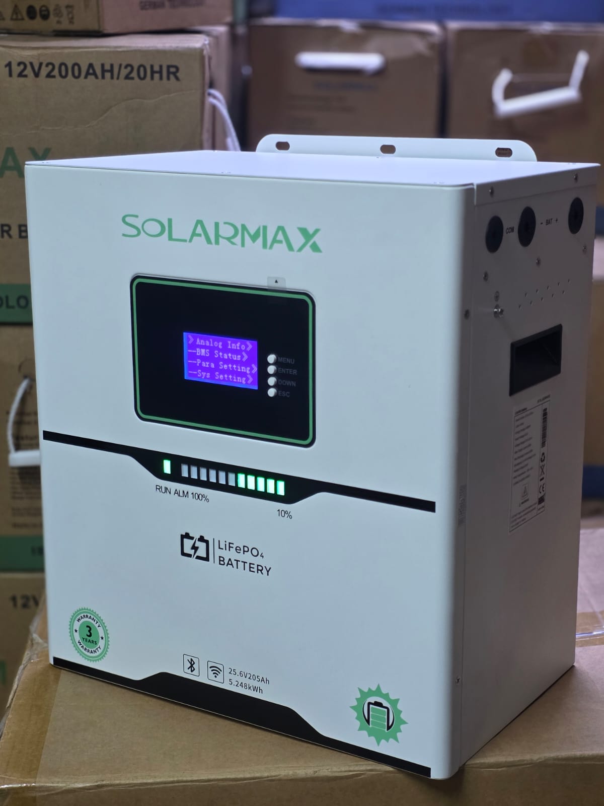 Solarmax Lithium Battery 5.248kWh | 25.6V 205Ah LiFePO₄ Battery