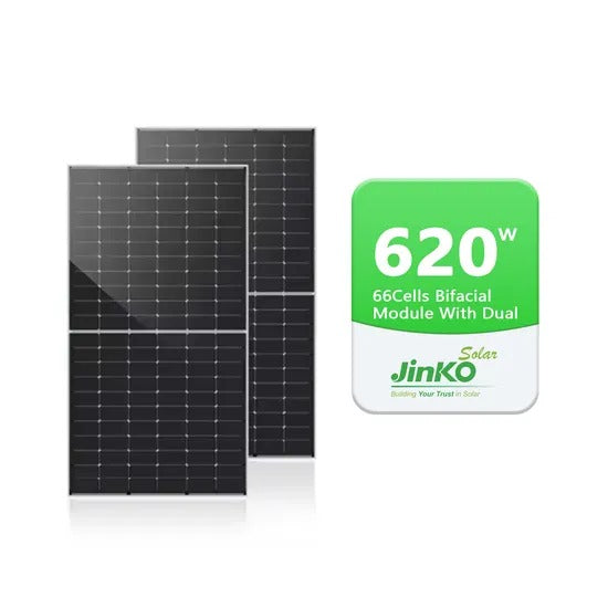Jinko 620W Bifacial Solar Panel – High-Efficiency N-Type Monocrystalline Module