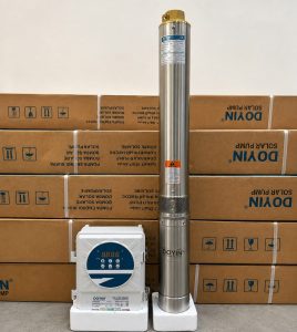 3000W 3kW 4HP Doyin Solar Submersible Water Pump Ordinary Impeller and Controller 190m Max Head, Max Rate 10m3/hr