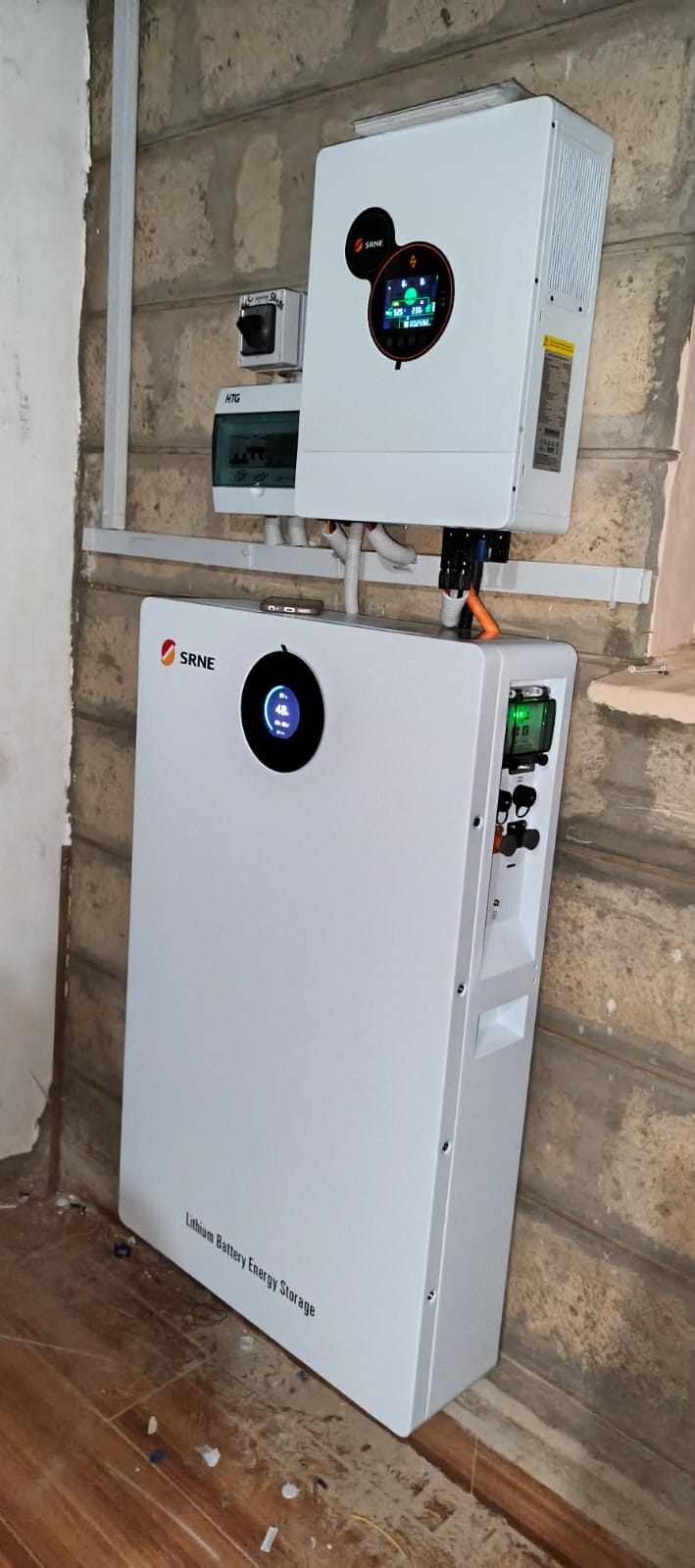 10kWh Solar Power System Package | SRNE 10kVA Hybrid Inverter + 10.24kWh Lithium Battery + 12 Jinko Solar Panels