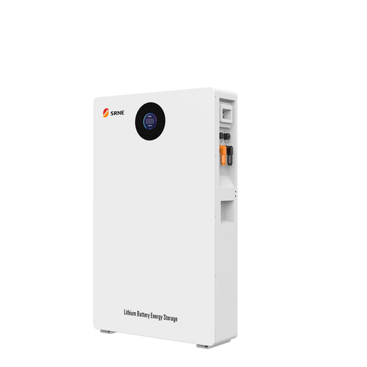 SRNE 5.12kWh 51.2V 100Ah LiFePO4 lithium battery with LCD display