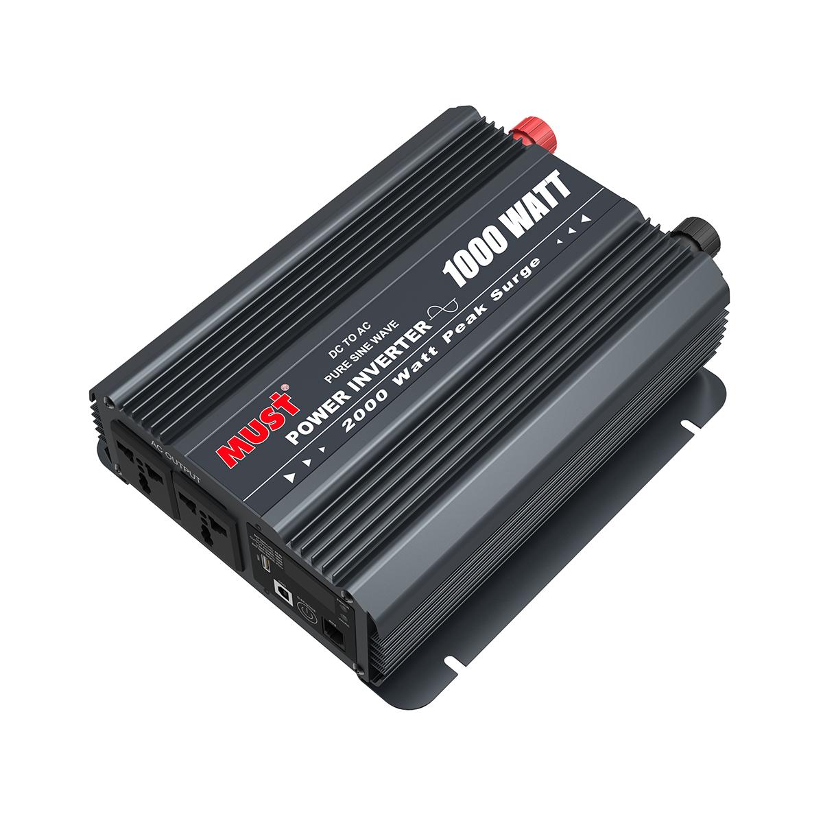 MUST PI1500 Series (1000W) Pure Sine Wave Power Inverter | DC 12V/24V | AC 230V