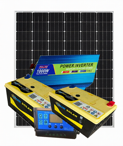 1000Watts 12V 50AH(2) Solar Spark System Full Kit