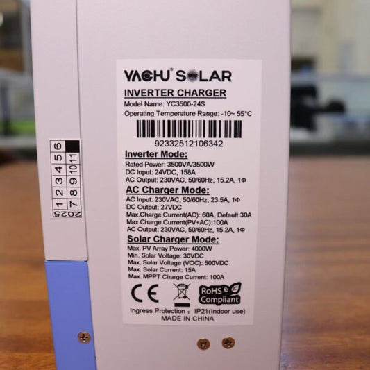 3.5KW 24V YACHU Hybrid Inverter