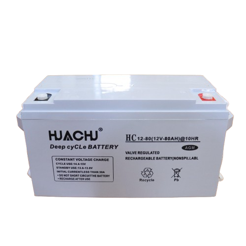 HUACHU 12V 80Ah Solar Gel Battery 14.2kg – Deep Cycle Maintenance-Free Power Storage Battery