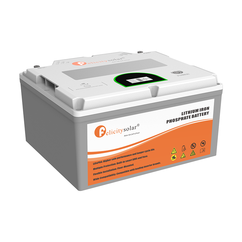 Felicity Solar 1.28kWh 100Ah 12V Lithium Iron Phosphate (LiFePO₄) Battery