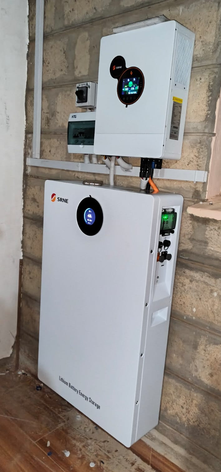 10kWh Solar Power System Package | SRNE 10kVA Hybrid Inverter + 10.24kWh Lithium Battery + 12 Jinko Solar Panels