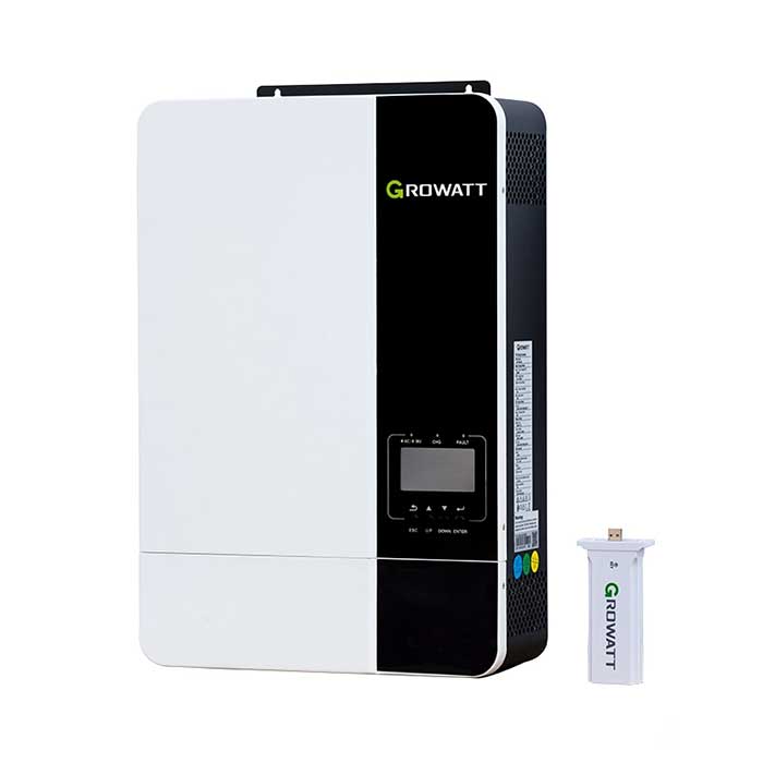 Growatt SPF 5000ES 5kW 48V Solar Inverter with Monitoring Dongle