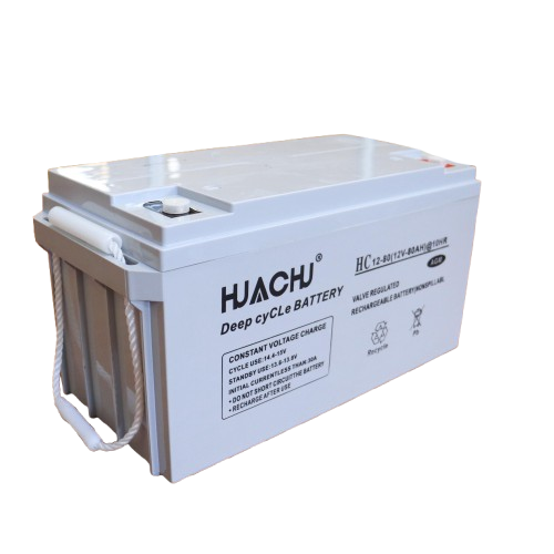 Huachu 12V 80Ah Solar Gel Battery Full Kit with 120W Solar Panel, 300W Inverter & 20A Charge Controller