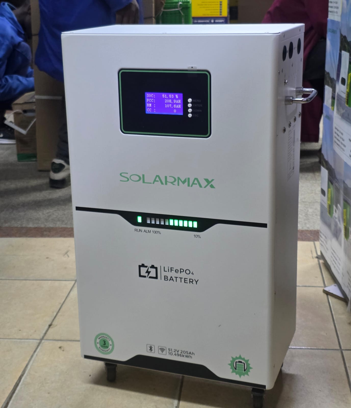 Solarmax Lithium Battery 10.496kWh | 51.2V 205Ah LiFePO₄ Battery