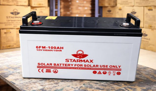 StarMax 6FM-100AH 12V 100Ah GEL Solar Battery – Deep Cycle Rechargeable Solar Battery
