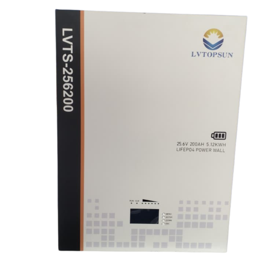 LVTS 5.12kWh 25.6V 200Ah LiFePO₄ Lithium Battery | Solar Energy Storage Battery