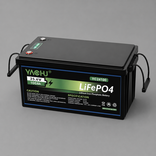 YACHU 2.5Kwh 25.6V 100Ah Lithium Battery