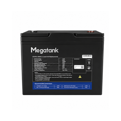 Megatank 12V 75Ah Lithium Ion Battery | 12V 75Ah LiFePO4 Battery for Solar Systems