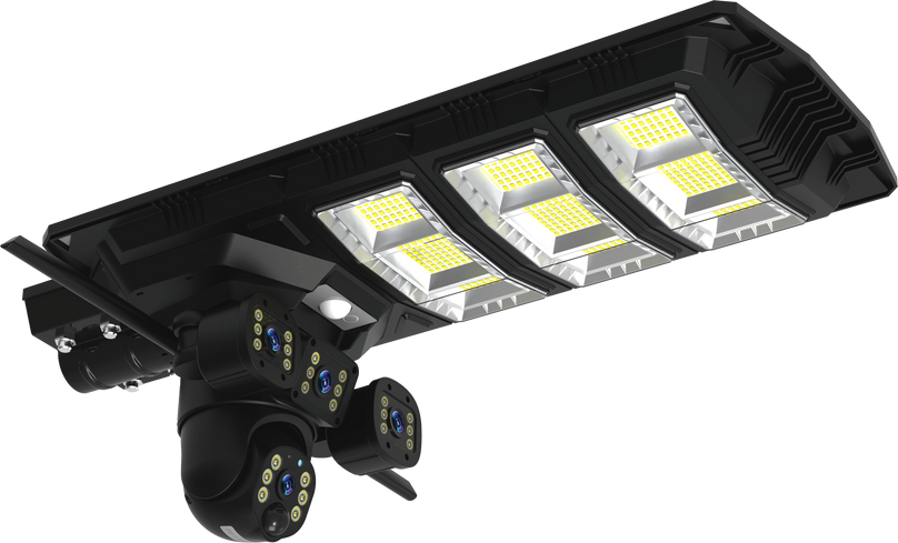 V380 Solar Floodlight with 3-Lens HD Camera