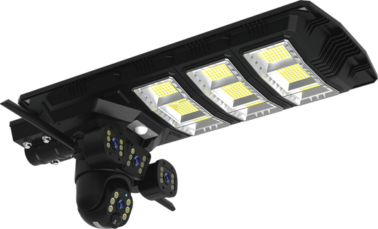 V380 Solar Floodlight with 3-Lens HD Camera
